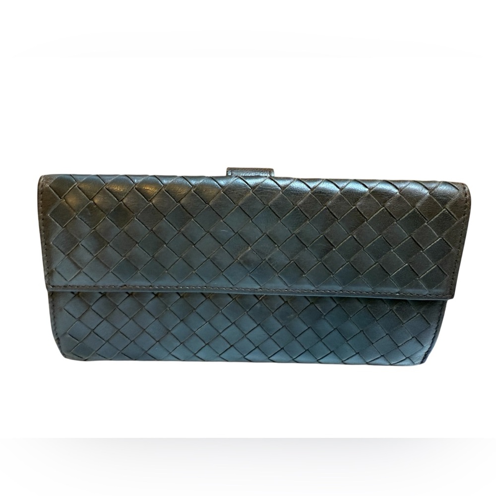 Vintage Bottega Veneta Intrecciato Leather Wallet – Chocolate Brown